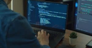 web developer coding html and programming. Cascading styles - Direct Allied Agency