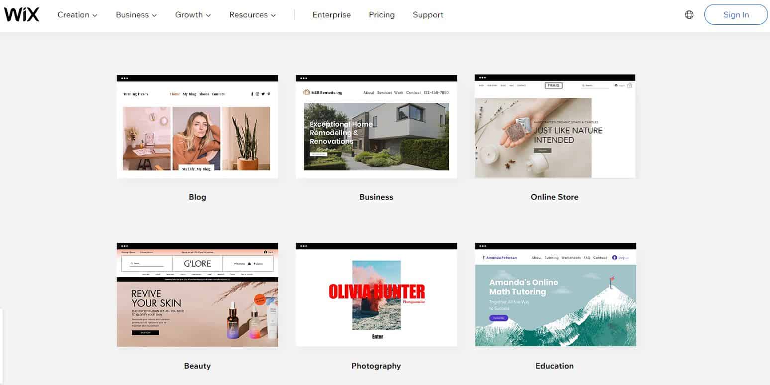 Wix Free Website Builder
